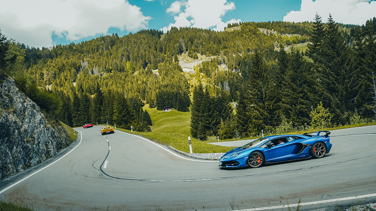 Drive a selection of Supercars across five countries in Europe